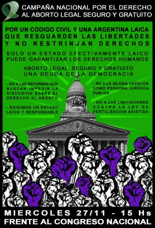 Cartel aborto Argentina 2013