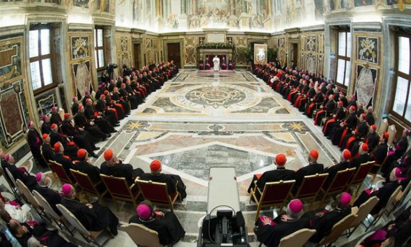 Curia romana con Bergoglio 2014