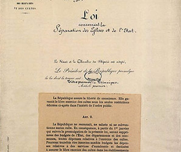 Loi du 9 décembre 1905 concernant la séparation des eglises et de l