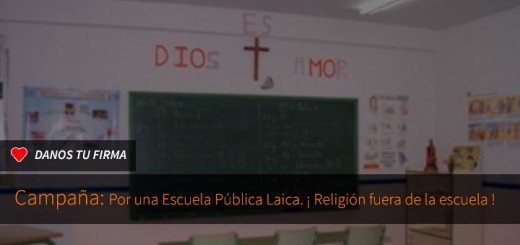 Firma por una escuela pública laica