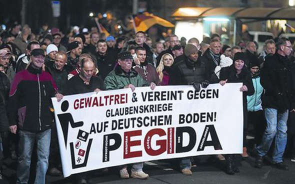 Protesta islamofóbica en Alemania. 2014