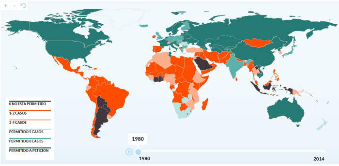 aborto en el mundo mapa