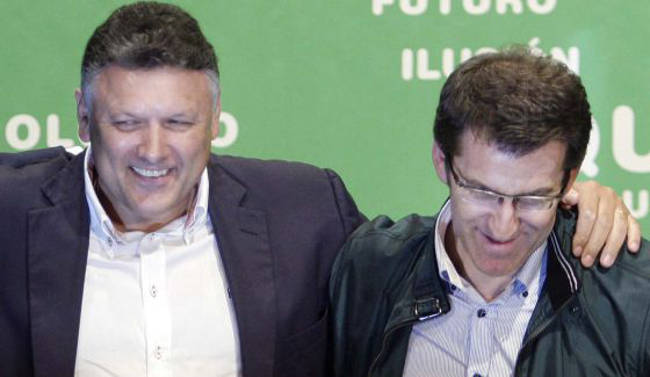 Telmo Martín (izquierda) con Alberto Núñez Feijóo / Lalo R. Villar