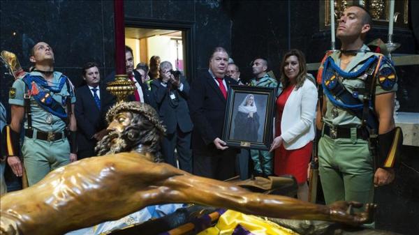 Presidenta Junta Andalucia honores a Cristo