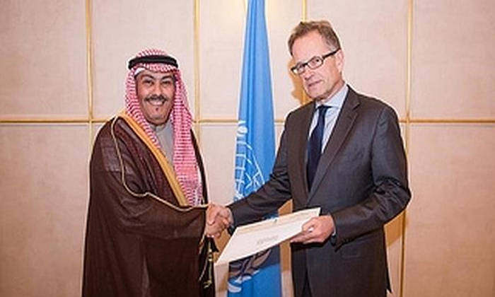 Faisal bin Hassan Trad, el día que presentó sus credenciales a la ONU como embajador