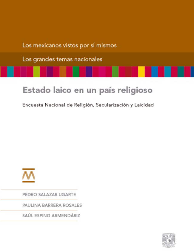 Estado laico en un pais religioso Encuesta Mexico 2015 Libro