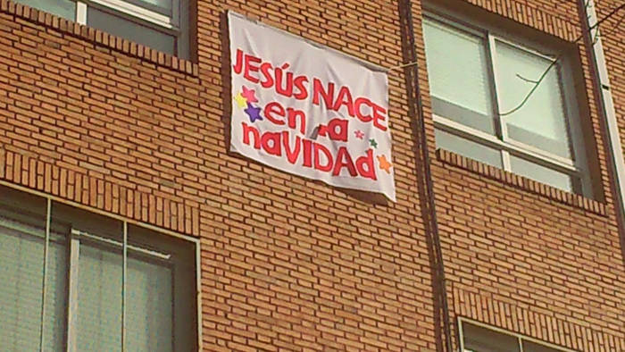 Colegio Electoral Inmaculada Granada 2015 cartel fachada
