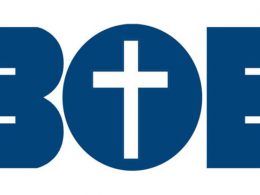 Versión satírica del logotipo del BOE con un crucifijo en el hueco de la letra "o"