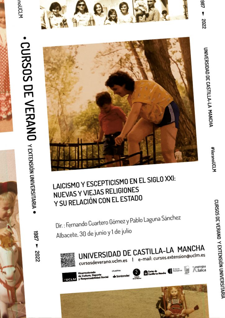 Cartel del curso de verano "Laicismo y escepticismo"