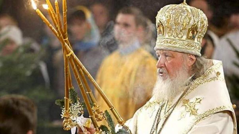 El patriarca de la Iglesia Ortodoxa rusa, Kiril, en una celebración