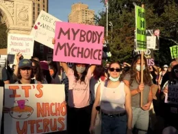 Manifestantes por el derecho al aborto en EEUU