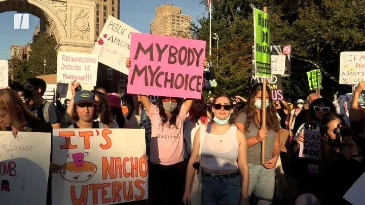 Manifestantes por el derecho al aborto en EEUU