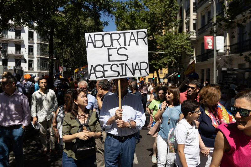 Manifestación contra el derecho al aborto en Madrid.MOEH ATITAR