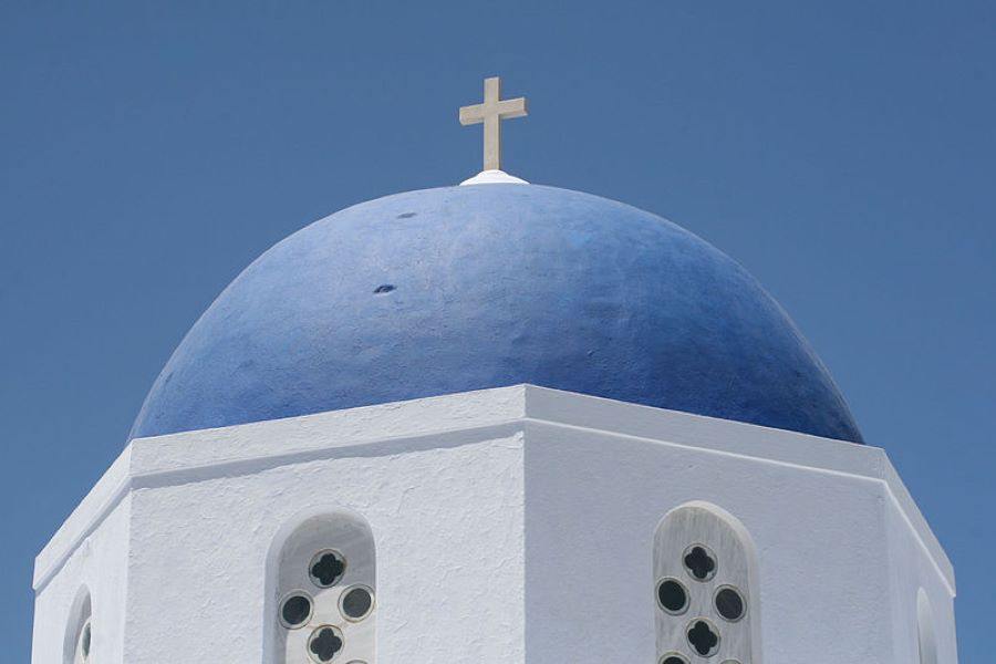 Cúpula de una iglesia ortodoxa griega