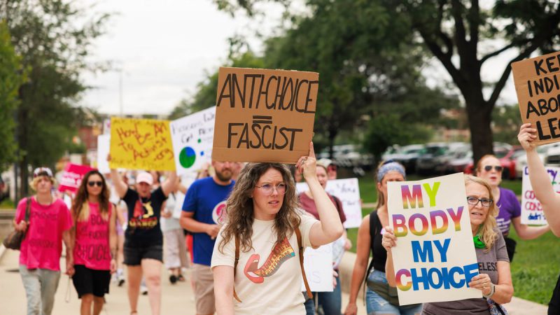 Manifestación en contra de la nueva ley del aborto en Indianápolis, Indiana. JEREMY HOGAN / ZUMA PRESS / CONTACTOPHOTO