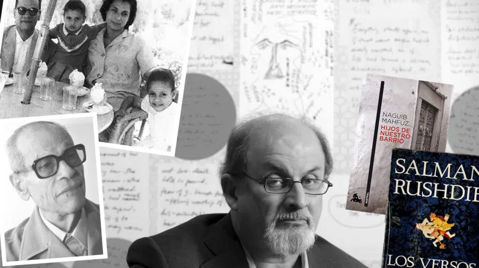 'Los versos satánicos' e 'Hijos de nuestro barrio', las novelas de Rushdie y Mahfuz que provocaron la ira de los rigoristas islámicos. CEDIDA
