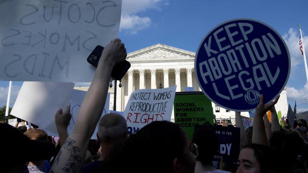 Manifestación contra el fallo que prohíbe el aborto frente al Tribunal Supremo en Washington (EE UU). Lenin Nolly