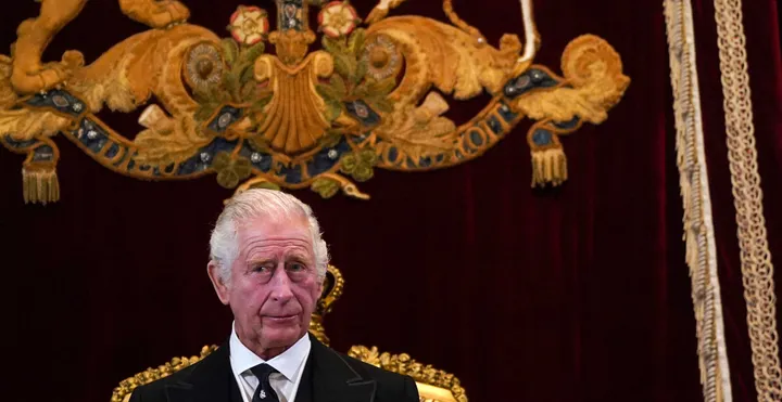 El rey Carlos III, durante su proclamación.VICTORIA JONES via Getty Images