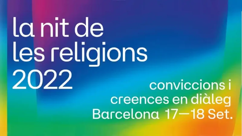 Cartel de la Noche de las Religiones 2022 de Barcelona