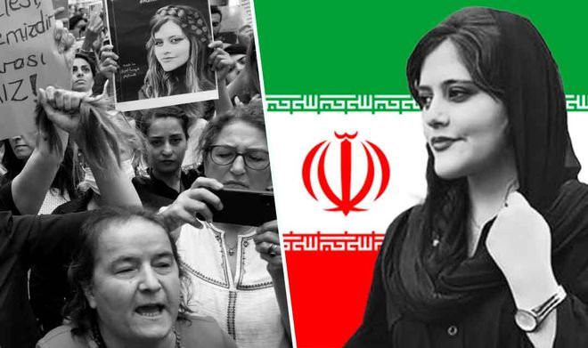 Mujeres iraníes se cortan el pelo y queman sus velos por la muerte de Masha Amini a manos de la policía de la moral. / Martha Jordan
