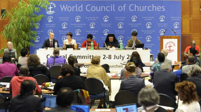 Una sesión de la Asamblea del Consejo Mundial de Iglesias. Monitor de Oriente