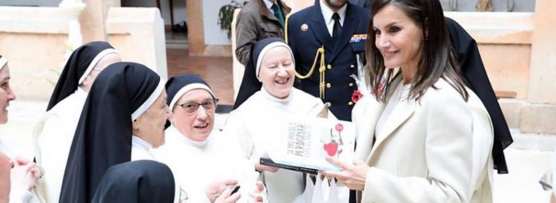 la Reina Letizia Visita al convento de las dominicas de Lerma (abril 2019)