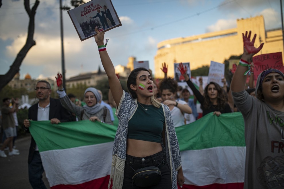 Manifestación contra el régimen Iraní. — Lorena Sopêna /