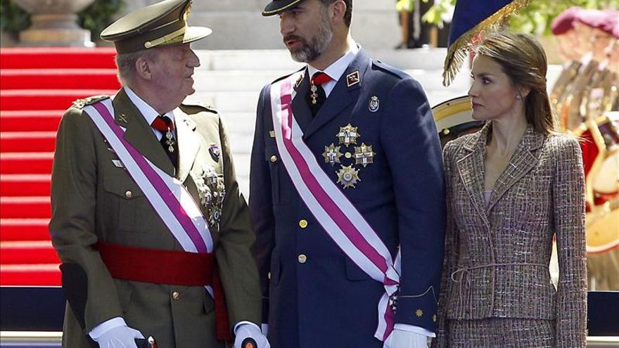 Imagen de 2014, cuando Juan Carlos I presidió el Día de las Fuerzas Armadas por última vez