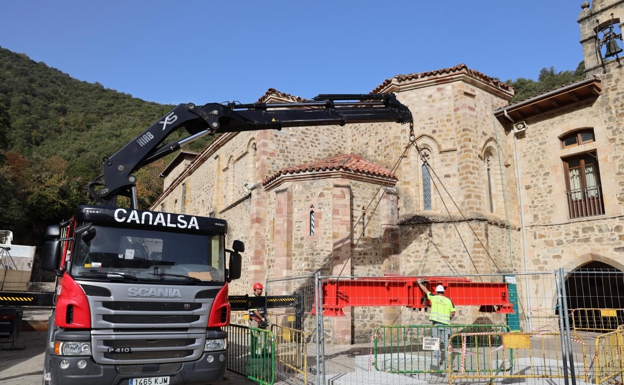 obras de mejora del monasterio de Santo Toribio (Cantabria)