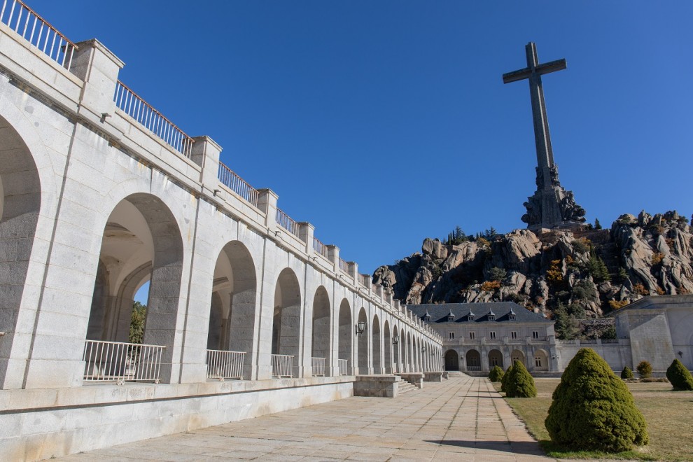 Imagen de archivo, de noviembre de 2021 de la abadía benedictina del Valle de los Caídos, a 17 de noviembre de 2021, en San Lorenzo de El Escorial, Madrid. — Rafael Bastante /