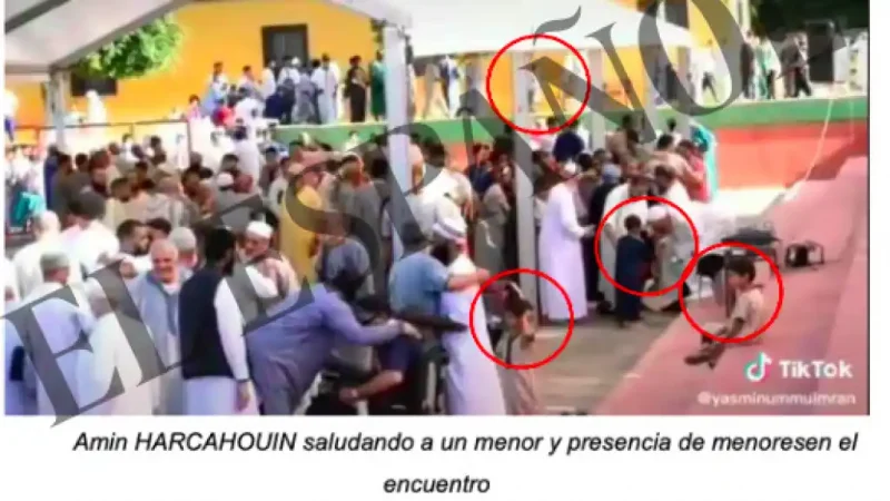 Imagen de un sermón del imán de la Mezquita Blanca de Melilla, extraída del sumario del caso. / EL ESPAÑOL