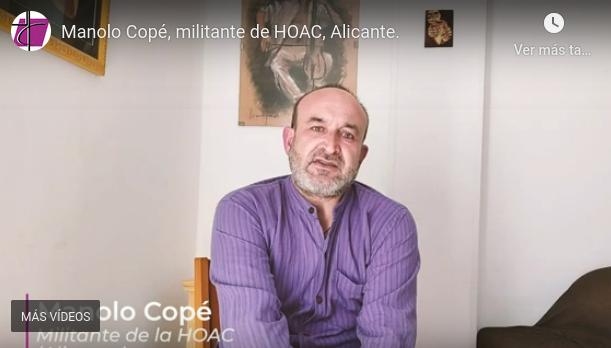 Manolo Copé, militante de la HOAC y candidato de EUPV a la alcaldía de Alicante