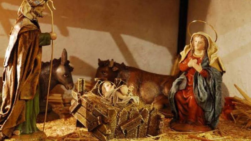 fotografía de la representación de un nacimiento de Jesús de Nazaret