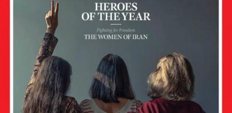 Tres mujeres posan para el reportaje de la revista estadounidense Time