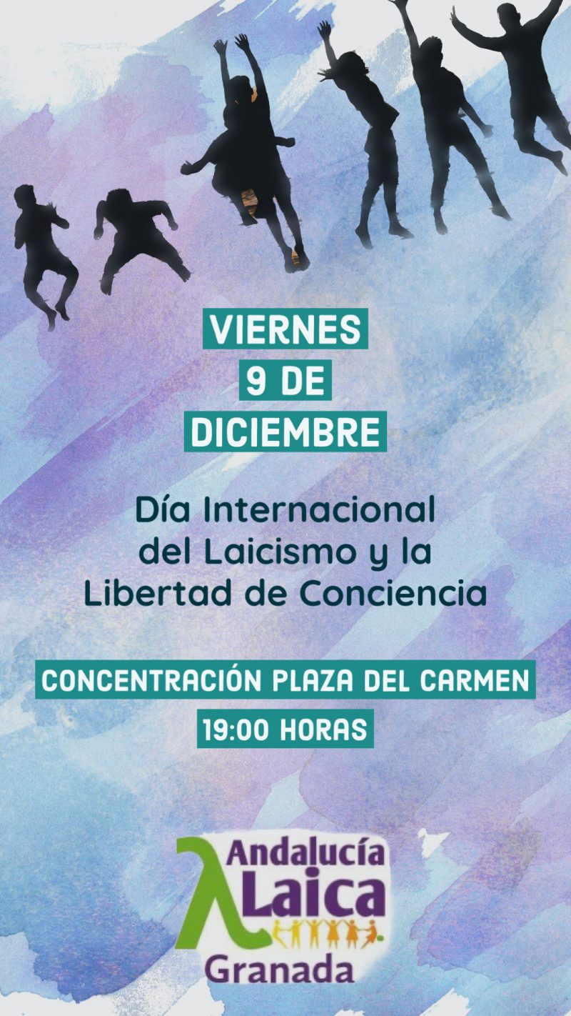 Cartel día del laicismo Granada 2022
