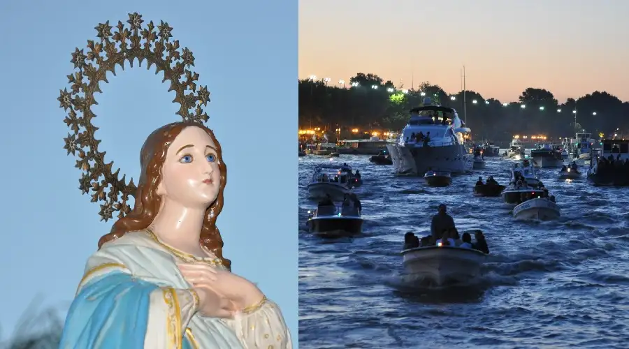 La procesión náutica navegará el Río Luján con la imagen de la Inmaculada Concepción. Crédito: Municipio de Tigre