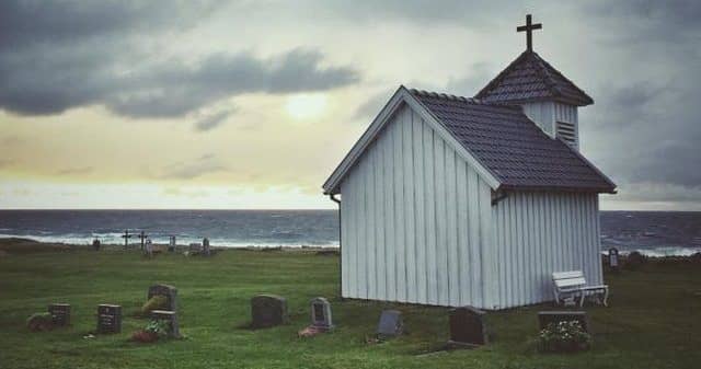 Capilla y cementerio noruegos. Foto Facebook, Dango Cellan /CNE