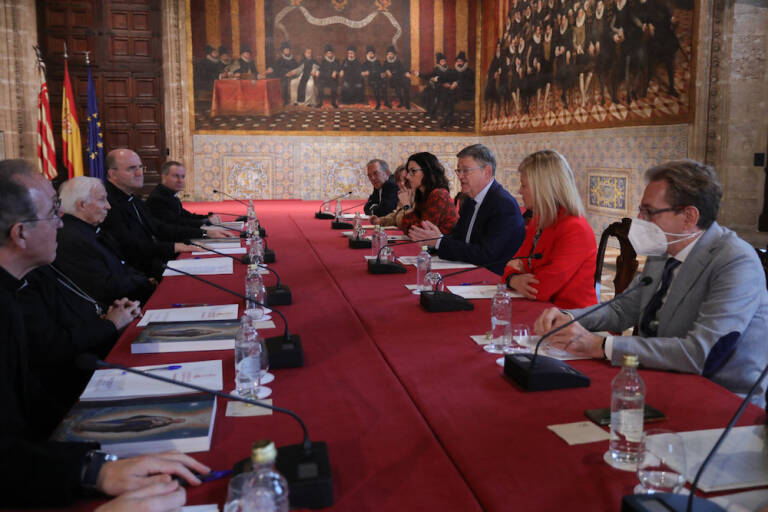 Reunión de la comisión mixta celebrada este jueves en el Palau de la Generalitat. Foto: GVA