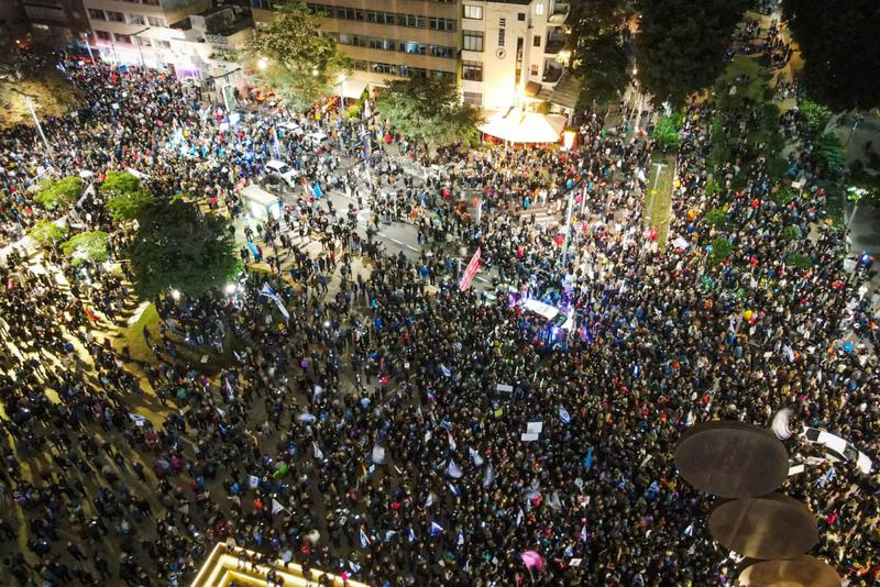 Marcha en Tel Aviv contra el gobierno israelí. Foto:Yair Palti