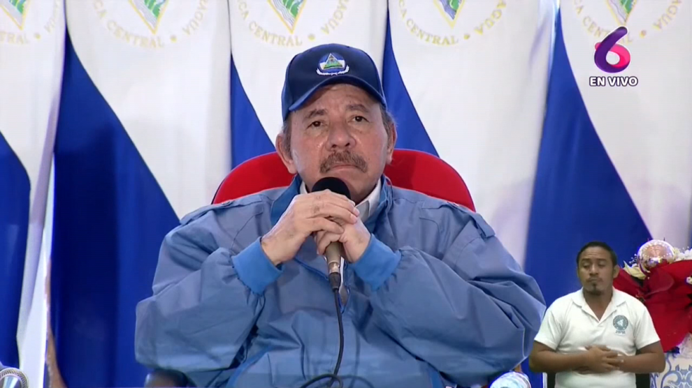 El presidente de Nicaragua, Daniel Ortega.EFE (CAPTURA DE VÍDEO)