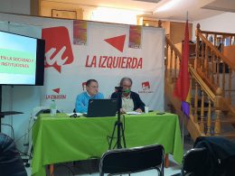 El presidente de la asociación Europa Laica, Juanjo Picó, y el coordinador de IU en Ávila Jesús Cornejo.