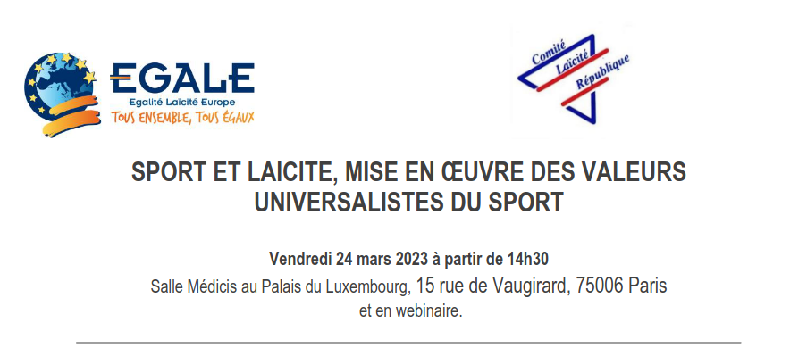 Coloquio Deporte y Laicismo organizado por EGALE en Francia