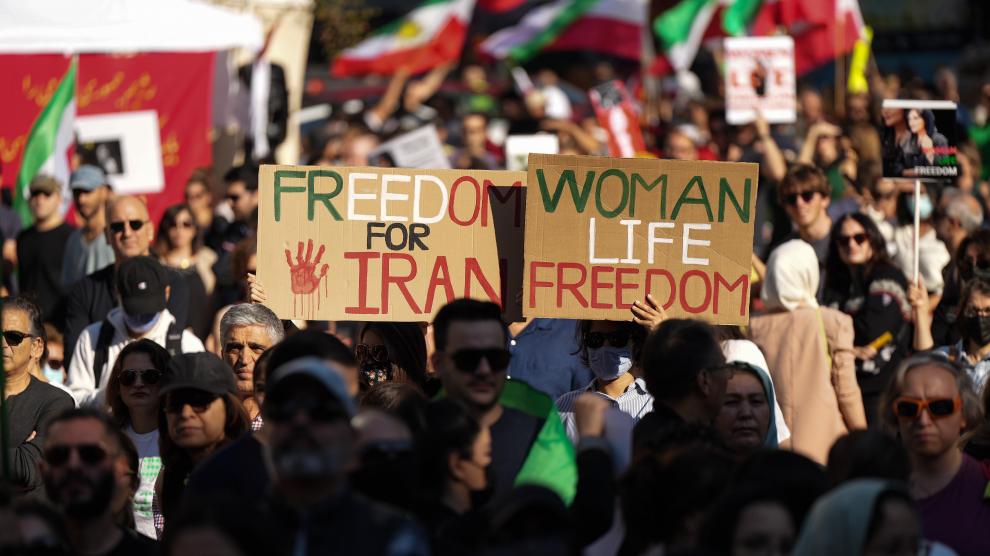 Imagen de archivo de protestas por la libertad de la mujer iraní.DPA vía Europa Press