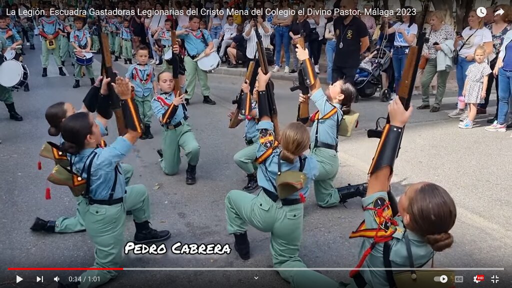 Imagen de un vídeo de la semana santa celebrada por alumnado del colegio concertado Divino Pastor de Málaga.