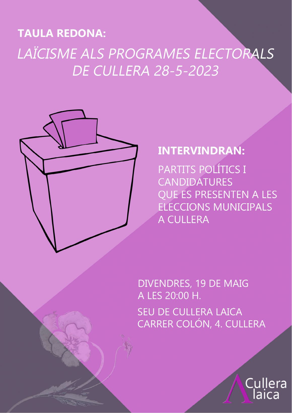 cartel acto Cullera elecciones municipales