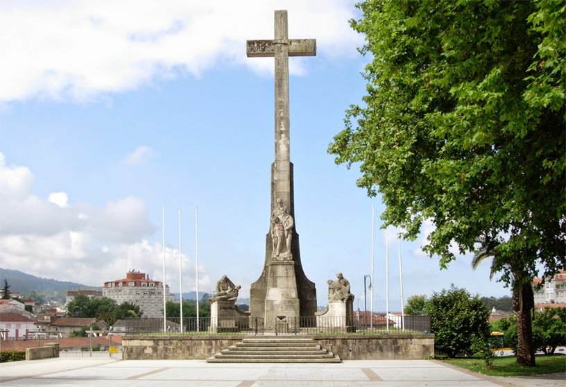 Símbolo franquista en la ciudad de Pontevedra.