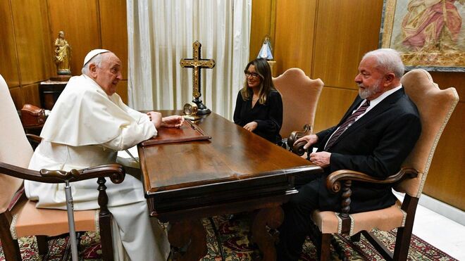 El Papa, con Lula da Silva Vatican Media
