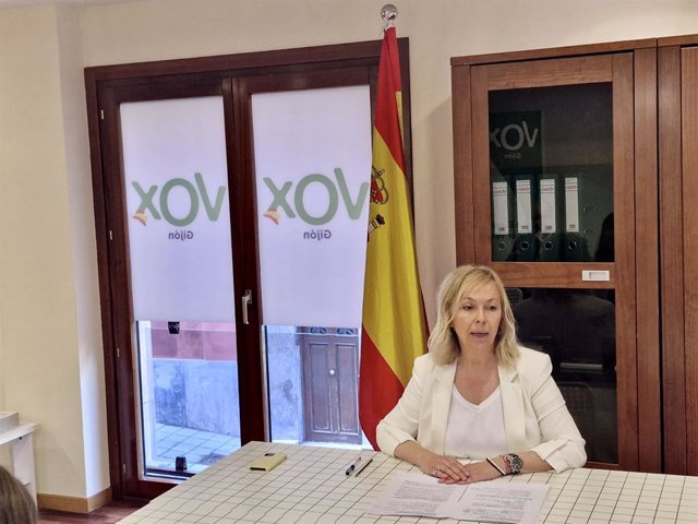 Archivo - La portavoz de Vox en el Ayuntamiento de Gijón, Sara Álvarez Rouco. - VOX GIJÓN