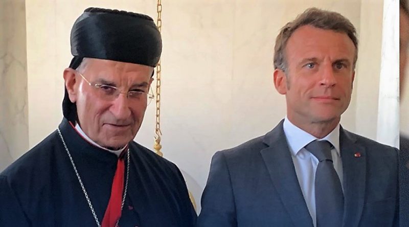 Patriarca de los maronitas y Emmanuel Macron