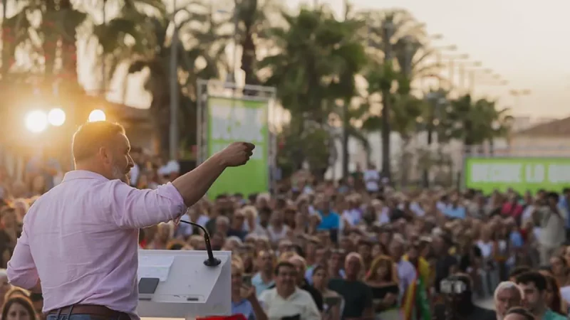 Santiago Abascal, en un acto de Vox en Torrevieja. Vox